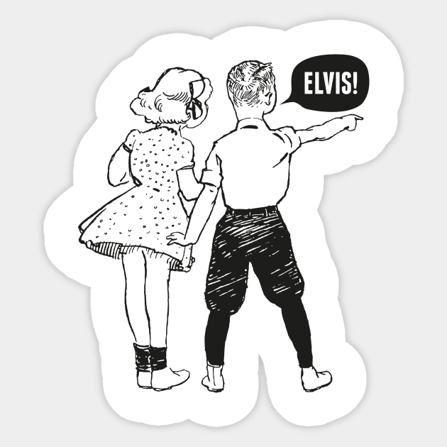 Look, Elvis! Sticker by Digster